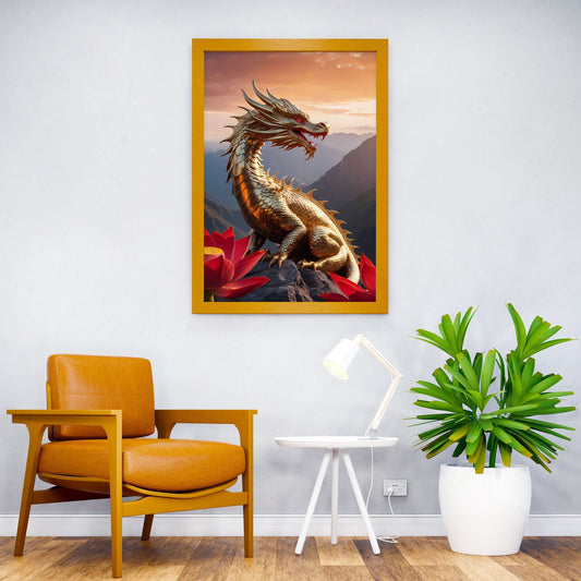 Golden Dragon 1 Asian Style Poster | Wall Art for Home & Office | High-Quality Print - High-Quality Visual Display