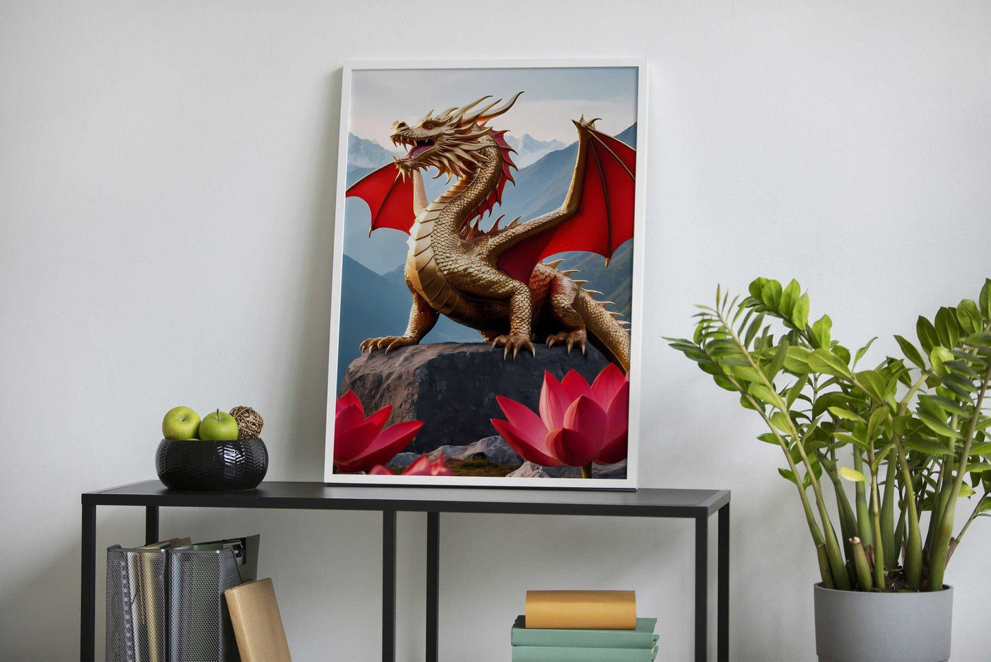 Golden Dragon 3 Asian Style Poster | Wall Art for Home & Office | High-Quality Print