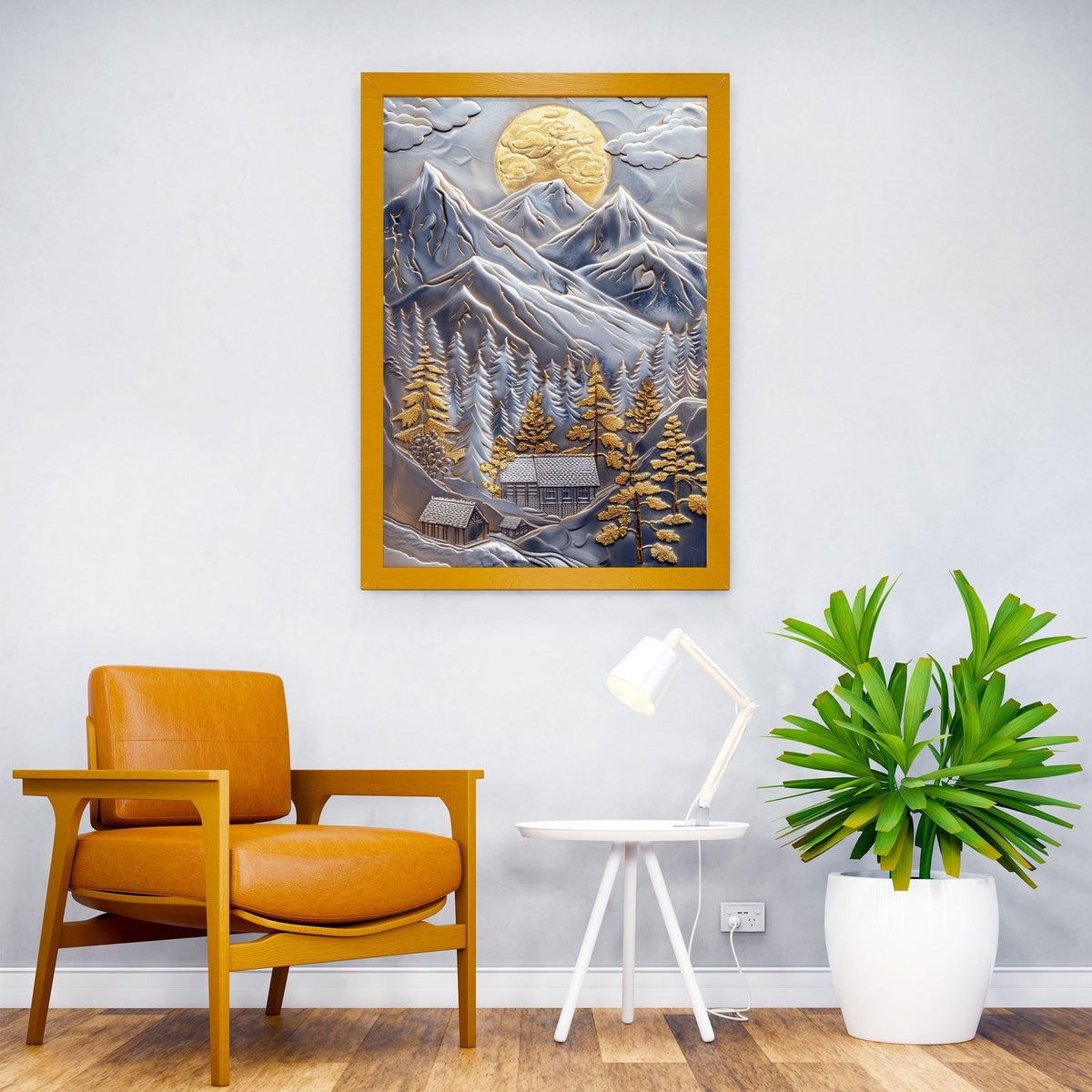 Golden Japanese Landscape Asian Style Poster | Wall Art for Home & Office | High-Quality Print - High-Quality Visual Display