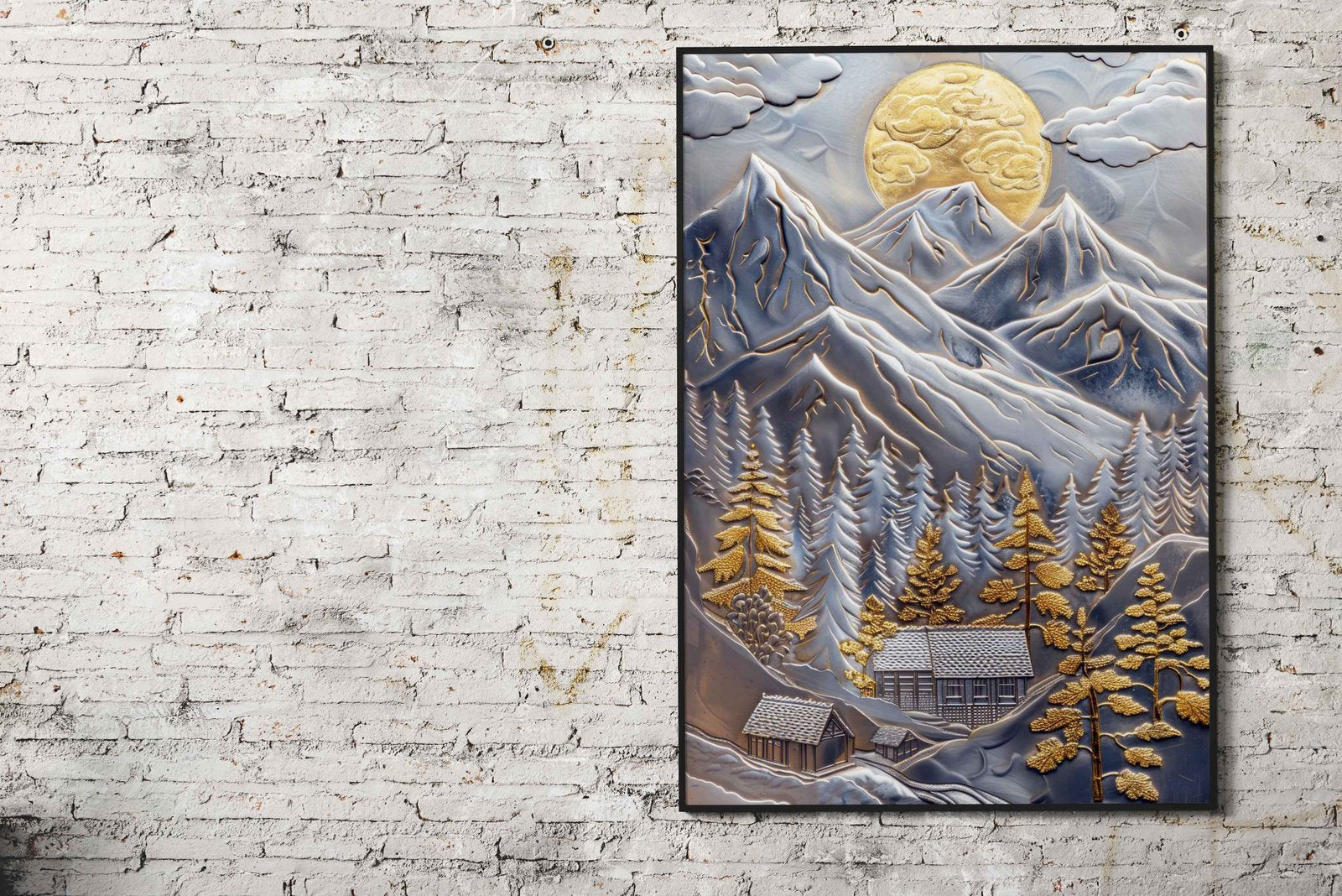 Golden Japanese Landscape Asian Style Poster | Wall Art for Home & Office | High-Quality Print - High-Quality Visual Display