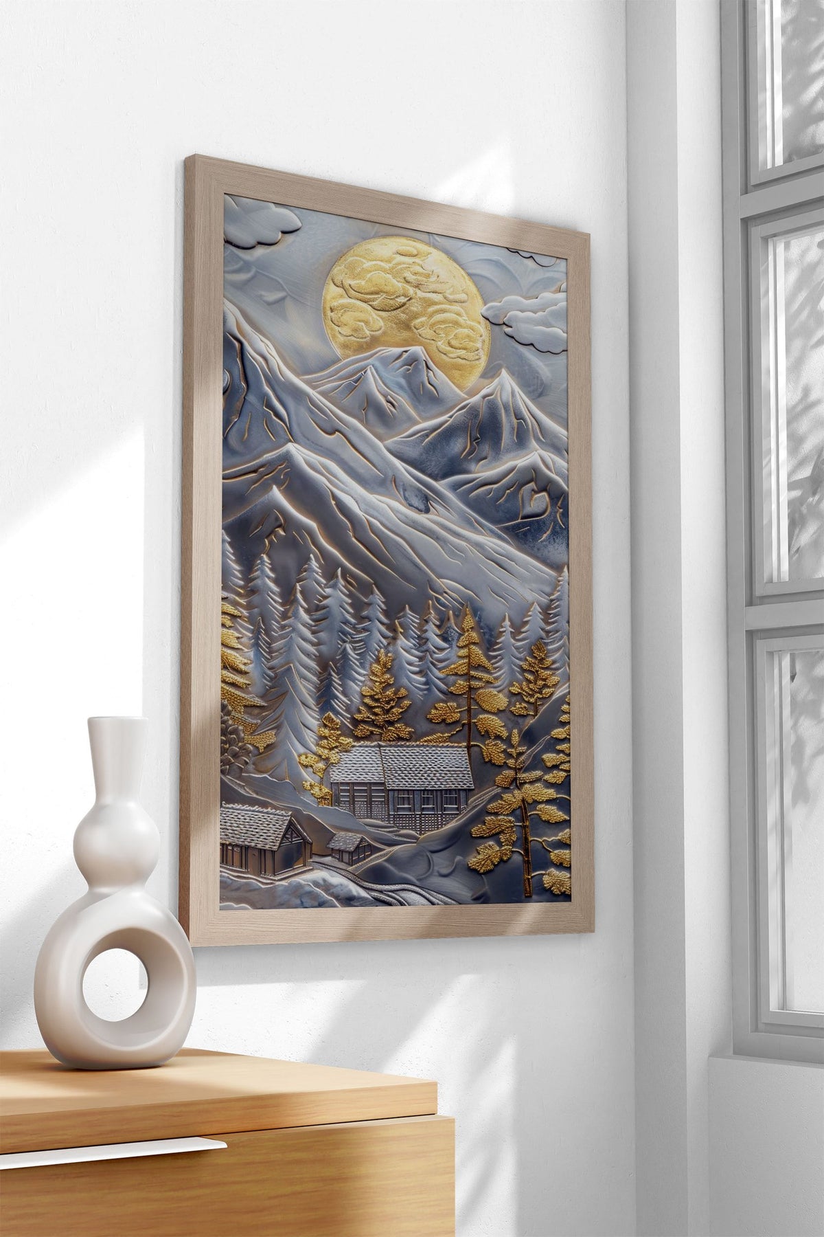 Golden Japanese Landscape Asian Style Poster | Wall Art for Home & Office | High-Quality Print - High-Quality Visual Display