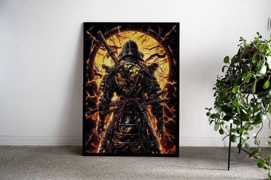 Golden Kintsugi Samurai Asian Style Poster | Wall Art for Home & Office | High-Quality Print - High-Quality Visual Display