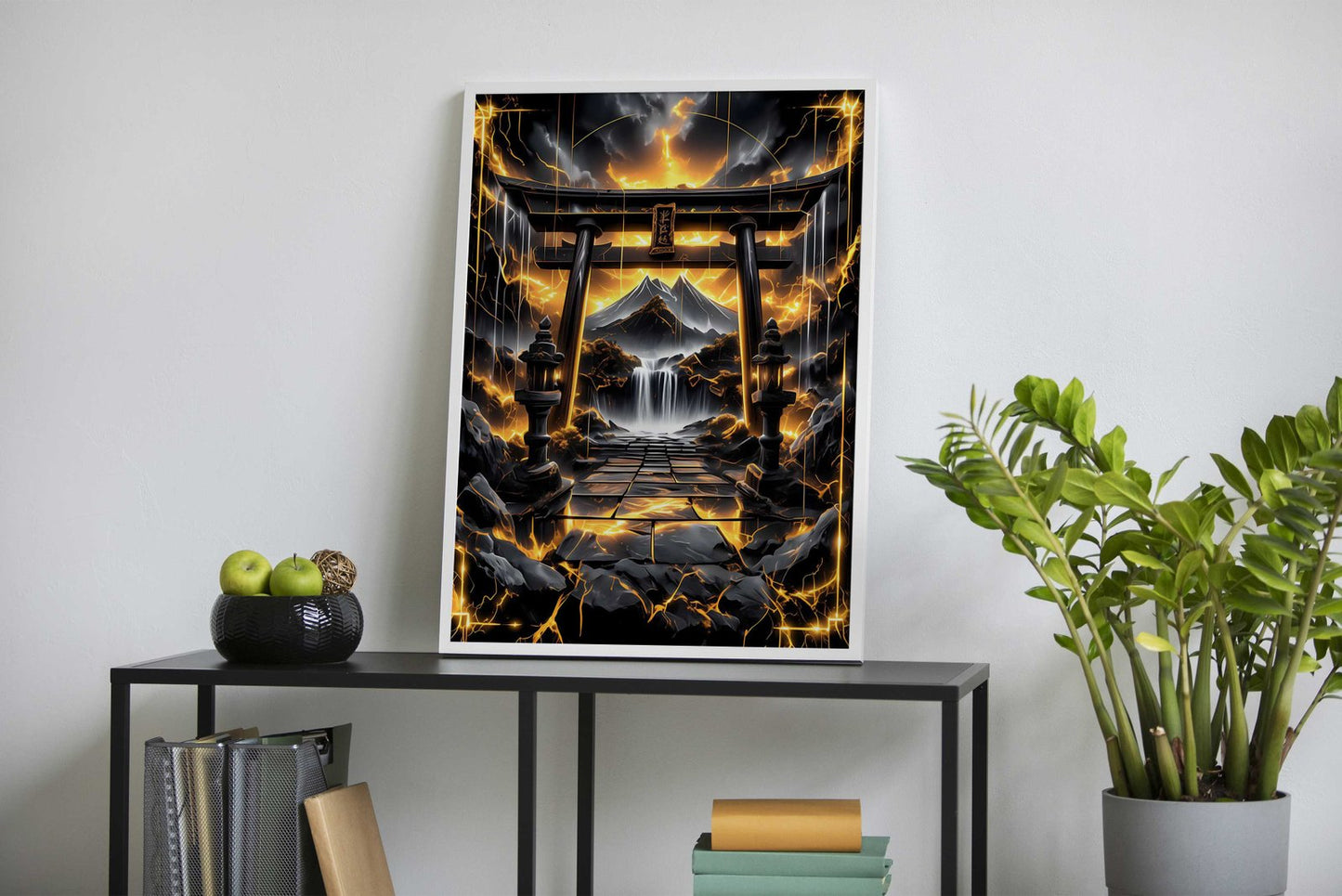 Golden Kintsugi Torii Gate Asian Style Poster | Wall Art for Home & Office | High-Quality Print - High-Quality Visual Display