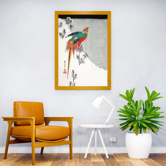 Golden Pheasant Asian Style Poster | Wall Art for Home & Office | High-Quality Print - High-Quality Visual Display