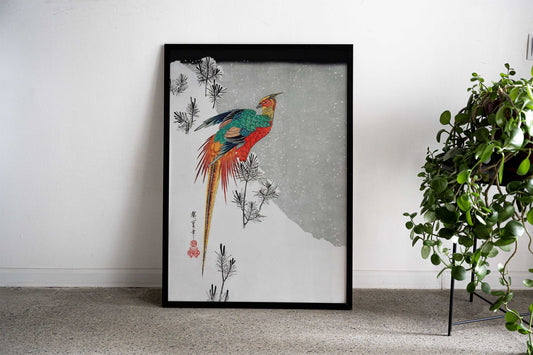 Golden Pheasant Asian Style Poster | Wall Art for Home & Office | High-Quality Print - High-Quality Visual Display