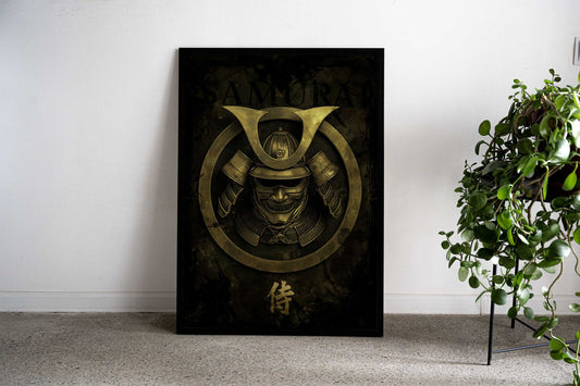 Golden Samurai Asian Style Poster | Wall Art for Home & Office | High-Quality Print - High-Quality Visual Display