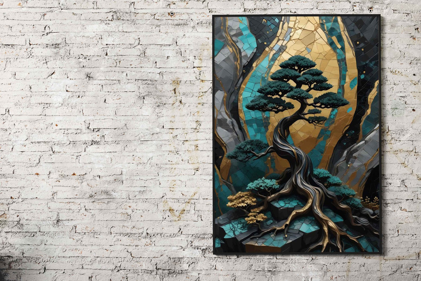 Golden Tree of Harmony Asian Style Poster | Wall Art for Home & Office | High-Quality Print