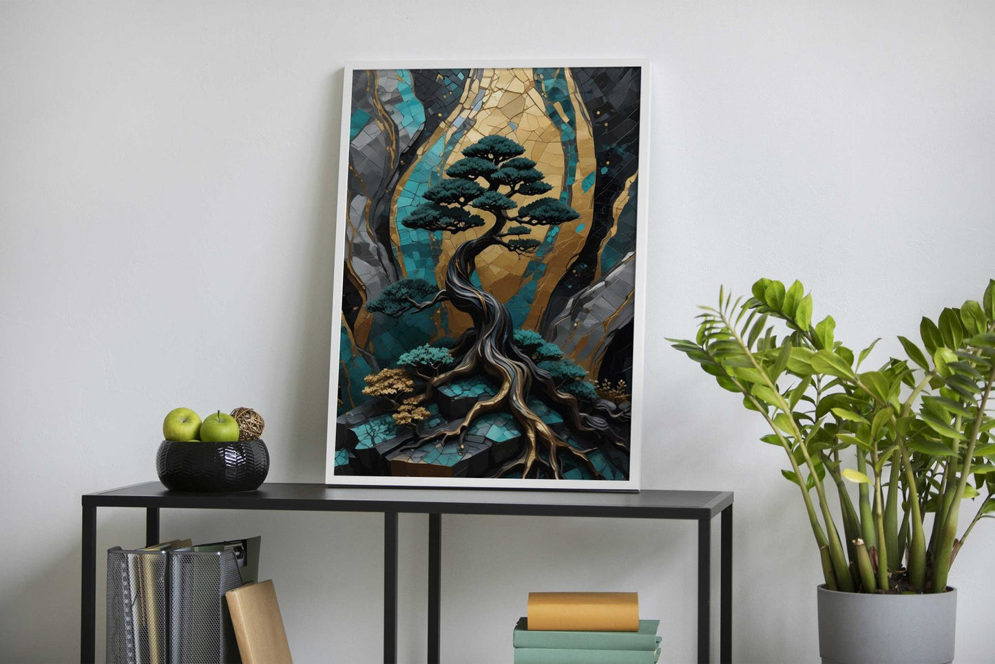 Golden Tree of Harmony Asian Style Poster | Wall Art for Home & Office | High-Quality Print