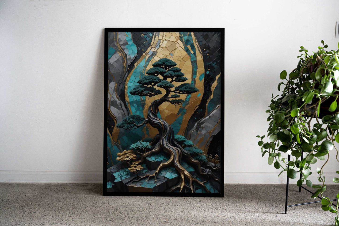 Golden Tree of Harmony Asian Style Poster | Wall Art for Home & Office | High-Quality Print