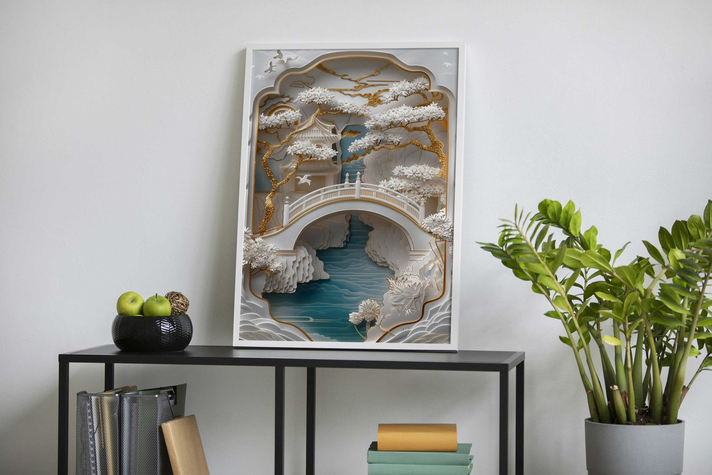 Golden View Asian Style Poster | Wall Art for Home & Office | High-Quality Print - High-Quality Visual Display