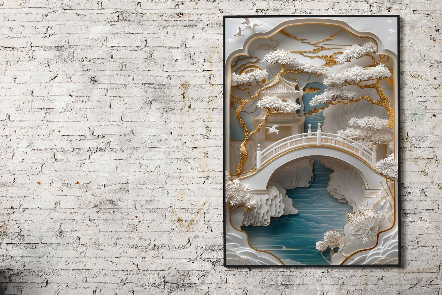 Golden View Asian Style Poster | Wall Art for Home & Office | High-Quality Print - High-Quality Visual Display