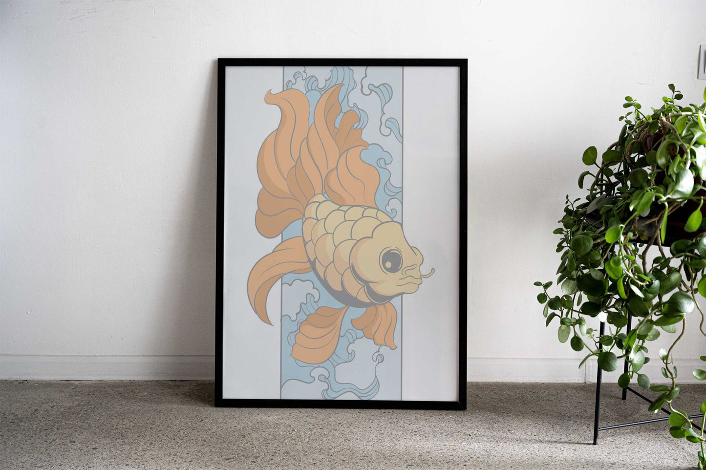 Goldfish Asian Style Poster | Wall Art for Home & Office | High-Quality Print - High-Quality Visual Display