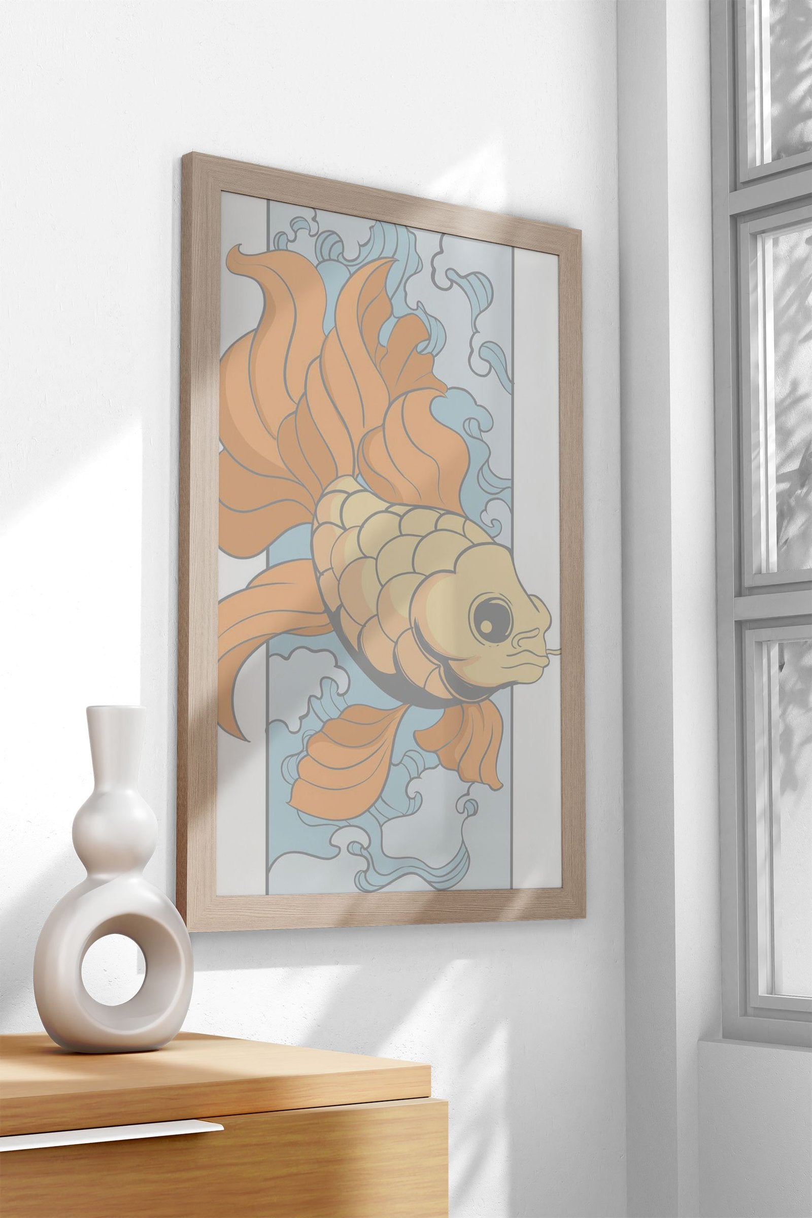 Goldfish Asian Style Poster | Wall Art for Home & Office | High-Quality Print - High-Quality Visual Display