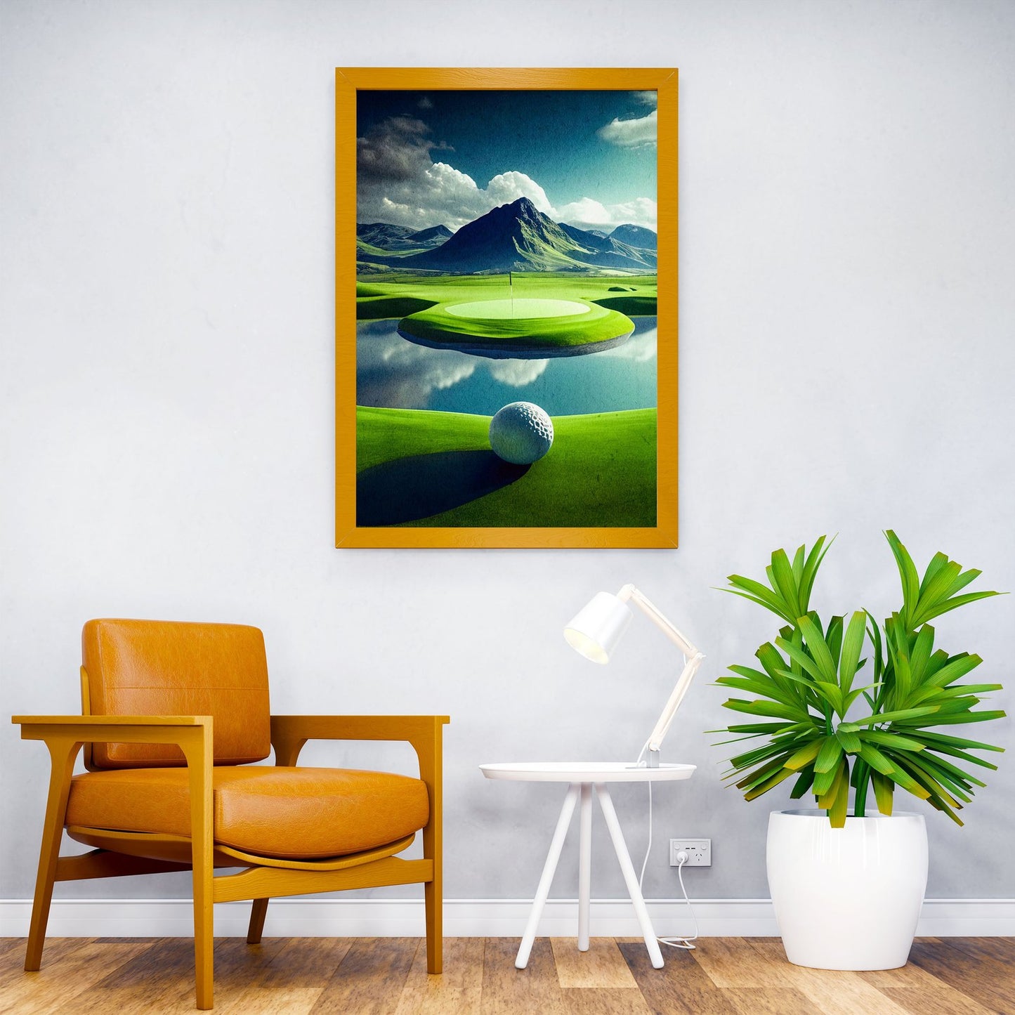 Golf Course Landscape Asian Style Poster | Wall Art for Home & Office | High-Quality Print - High-Quality Visual Display