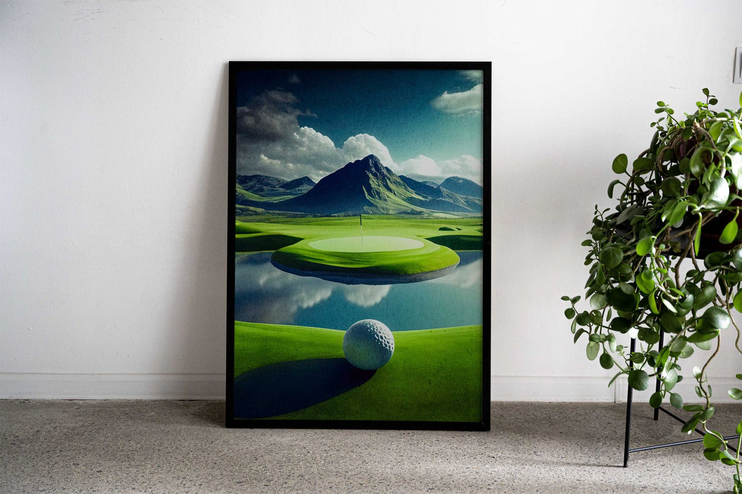 Golf Course Landscape Asian Style Poster | Wall Art for Home & Office | High-Quality Print - High-Quality Visual Display