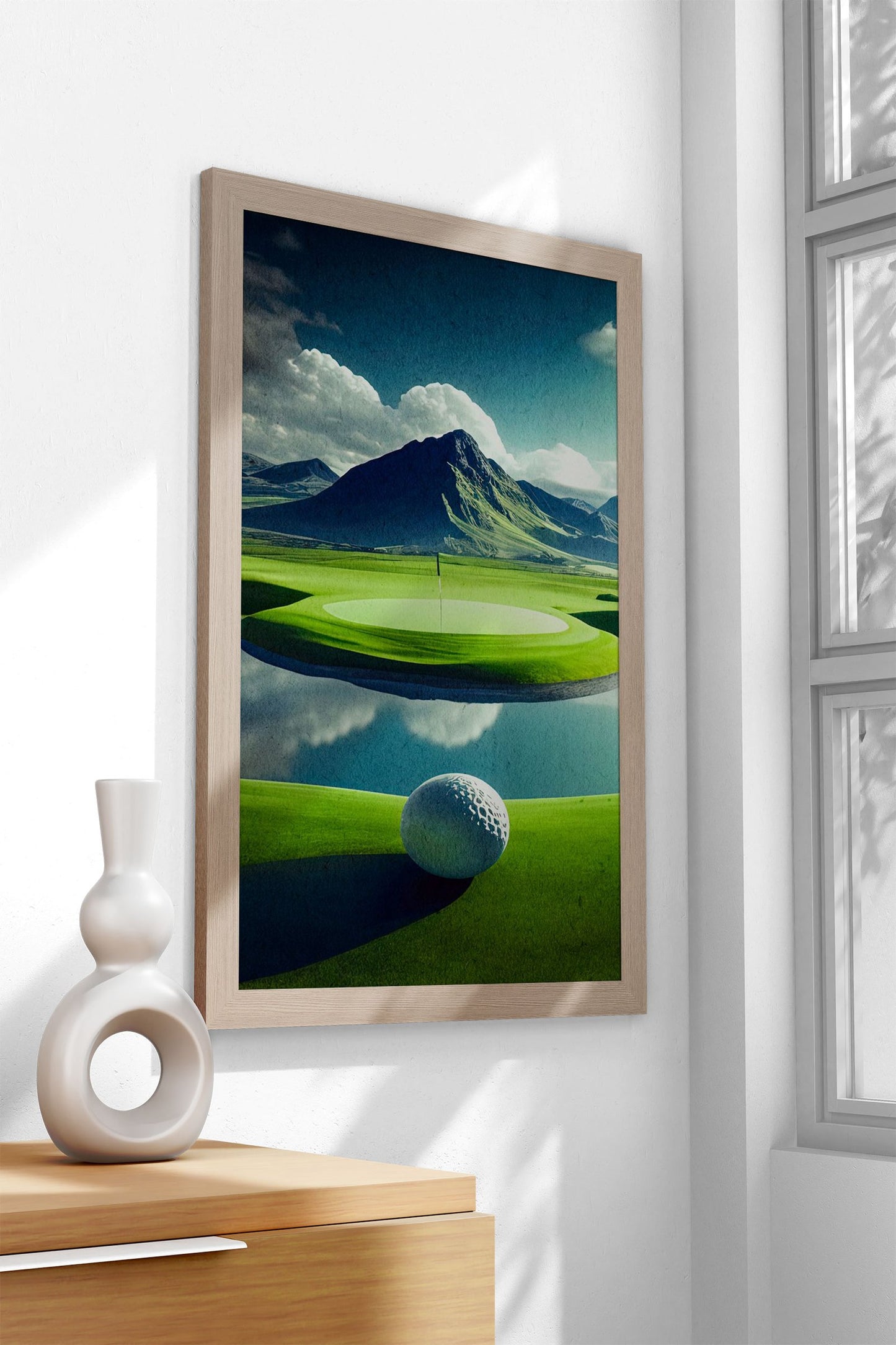 Golf Course Landscape Asian Style Poster | Wall Art for Home & Office | High-Quality Print - High-Quality Visual Display
