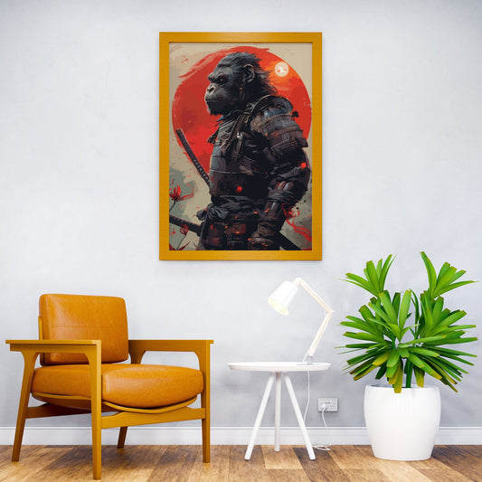 Gorilla samurai japan Asian Style Poster | Wall Art for Home & Office | High-Quality Print - High-Quality Visual Display