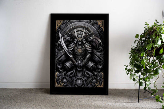 Gothic Bushido Mural Asian Style Poster | Wall Art for Home & Office | High-Quality Print - High-Quality Visual Display