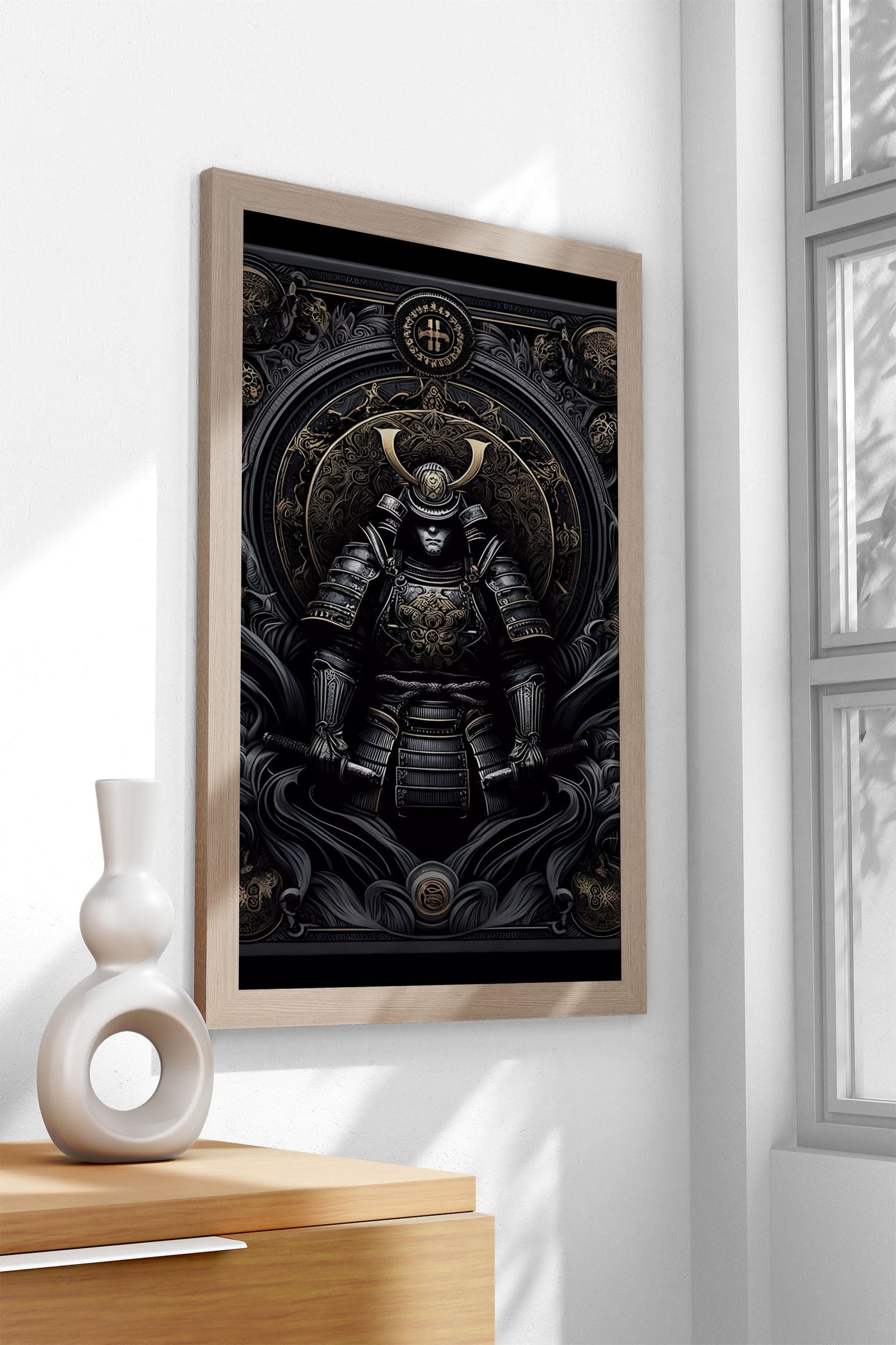 Gothic Samurai Mural Asian Style Poster | Wall Art for Home & Office | High-Quality Print - High-Quality Visual Display
