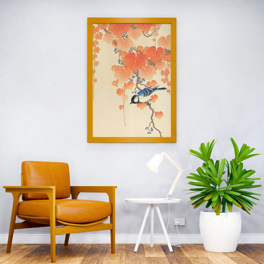Great Tit Asian Style Poster | Wall Art for Home & Office | High-Quality Print - High-Quality Visual Display