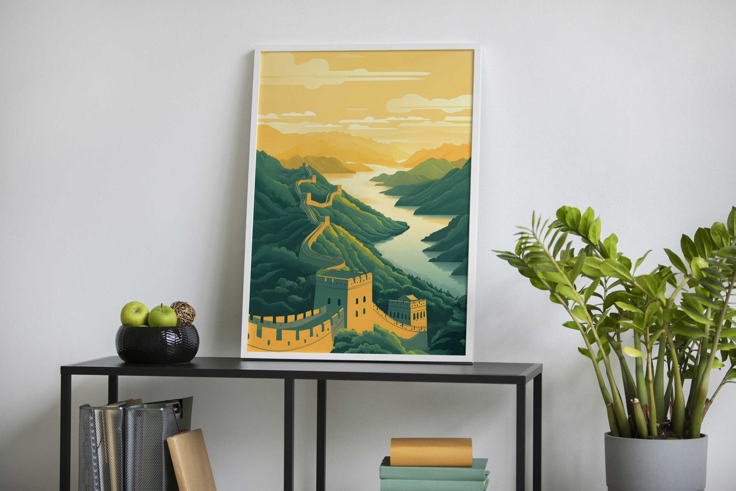 Great Wall of China Sunset Asian Style Poster | Wall Art for Home & Office | High-Quality Print