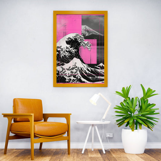 Great Wave Collage Asian Style Poster | Wall Art for Home & Office | High-Quality Print - High-Quality Visual Display