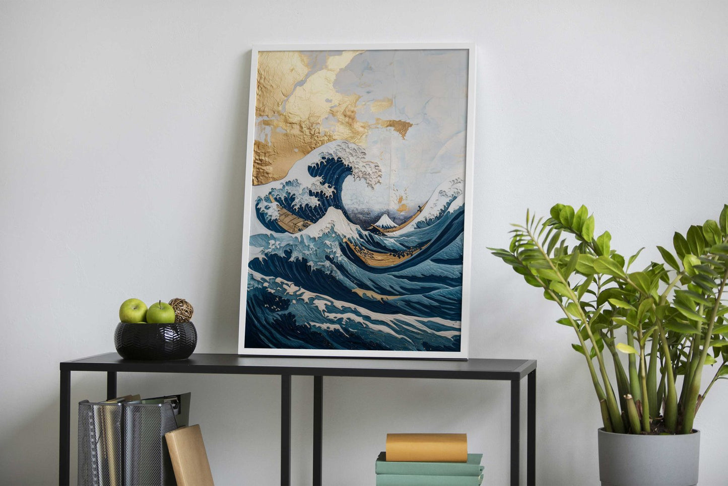 Great Wave Gold Leaf Art Asian Style Poster | Wall Art for Home & Office | High-Quality Print - High-Quality Visual Display