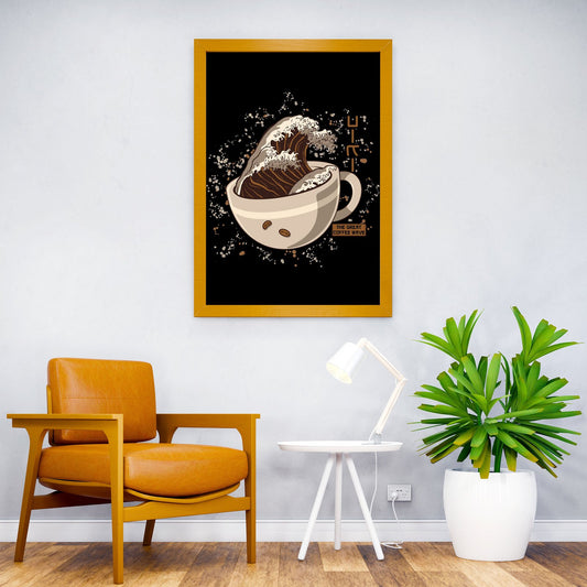 Great Wave Kanagawa Coffee Asian Style Poster | Wall Art for Home & Office | High-Quality Print - High-Quality Visual Display