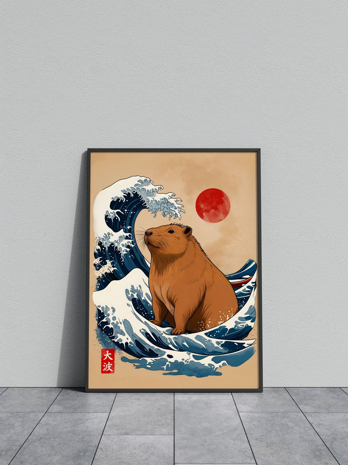 Great Wave Of Capybara | Asian Style Wall Art - Multiple Sizes ...