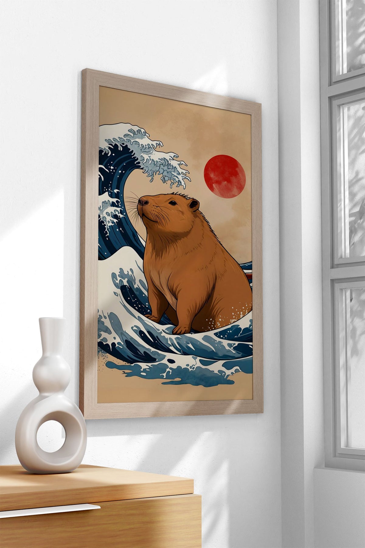 Great Wave Of Capybara | Asian Style Wall Art - Multiple Sizes ...