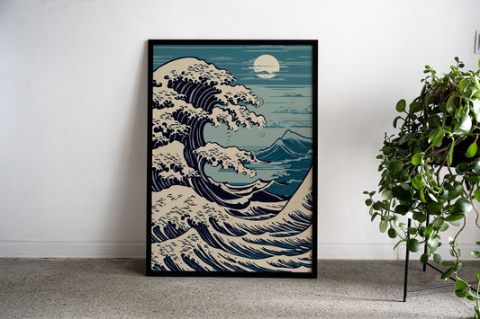 Great Wave Off Kanagawa 2 Asian Style Poster | Wall Art for Home & Office | High-Quality Print - High-Quality Visual Display