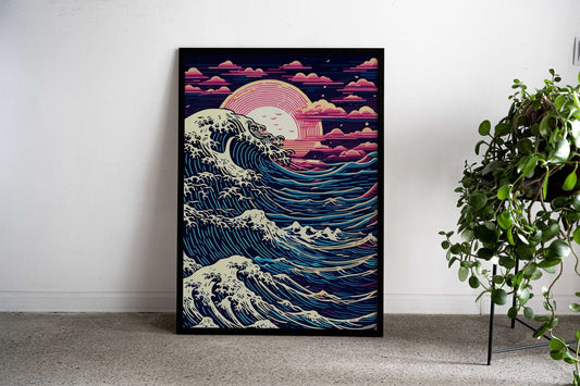 Great Wave Off Kanagawa 8 Asian Style Poster | Wall Art for Home & Office | High-Quality Print - High-Quality Visual Display