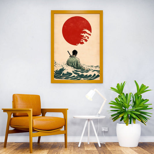 Great Wave Samurai Asian Style Poster | Wall Art for Home & Office | High-Quality Print - High-Quality Visual Display