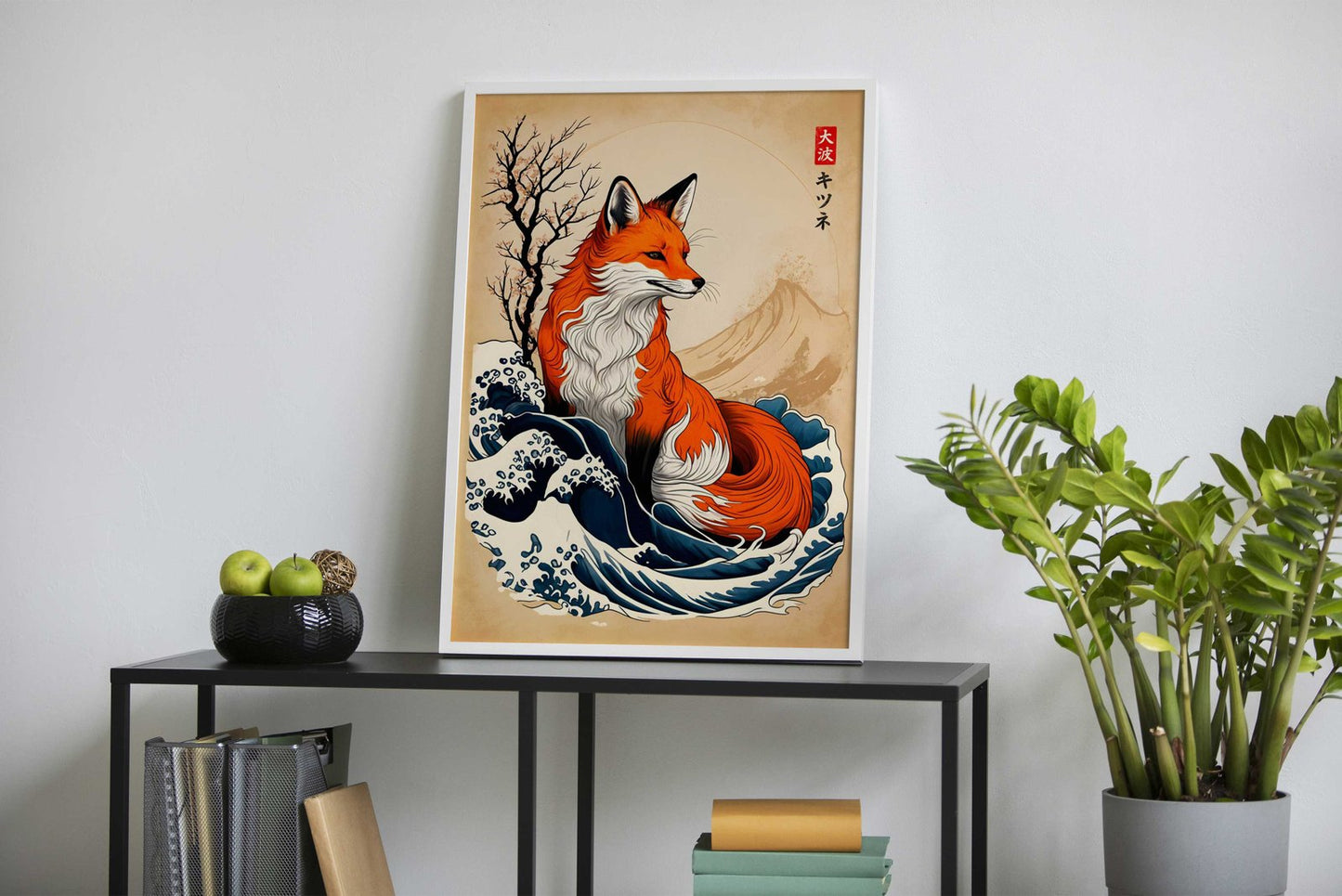 Great Wave of Kitsune Asian Style Poster | Wall Art for Home & Office | High-Quality Print