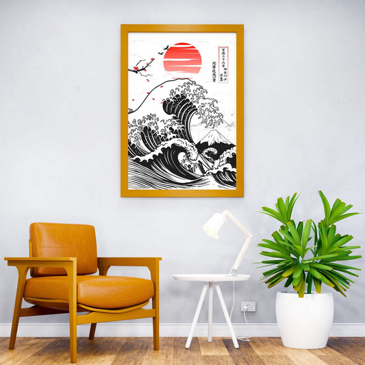 Great Wave off Fuji Asian Style Poster | Wall Art for Home & Office | High-Quality Print - High-Quality Visual Display