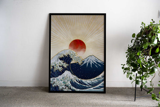 Great Wave Asian Style Poster | Wall Art for Home & Office | High-Quality Print - High-Quality Visual Display