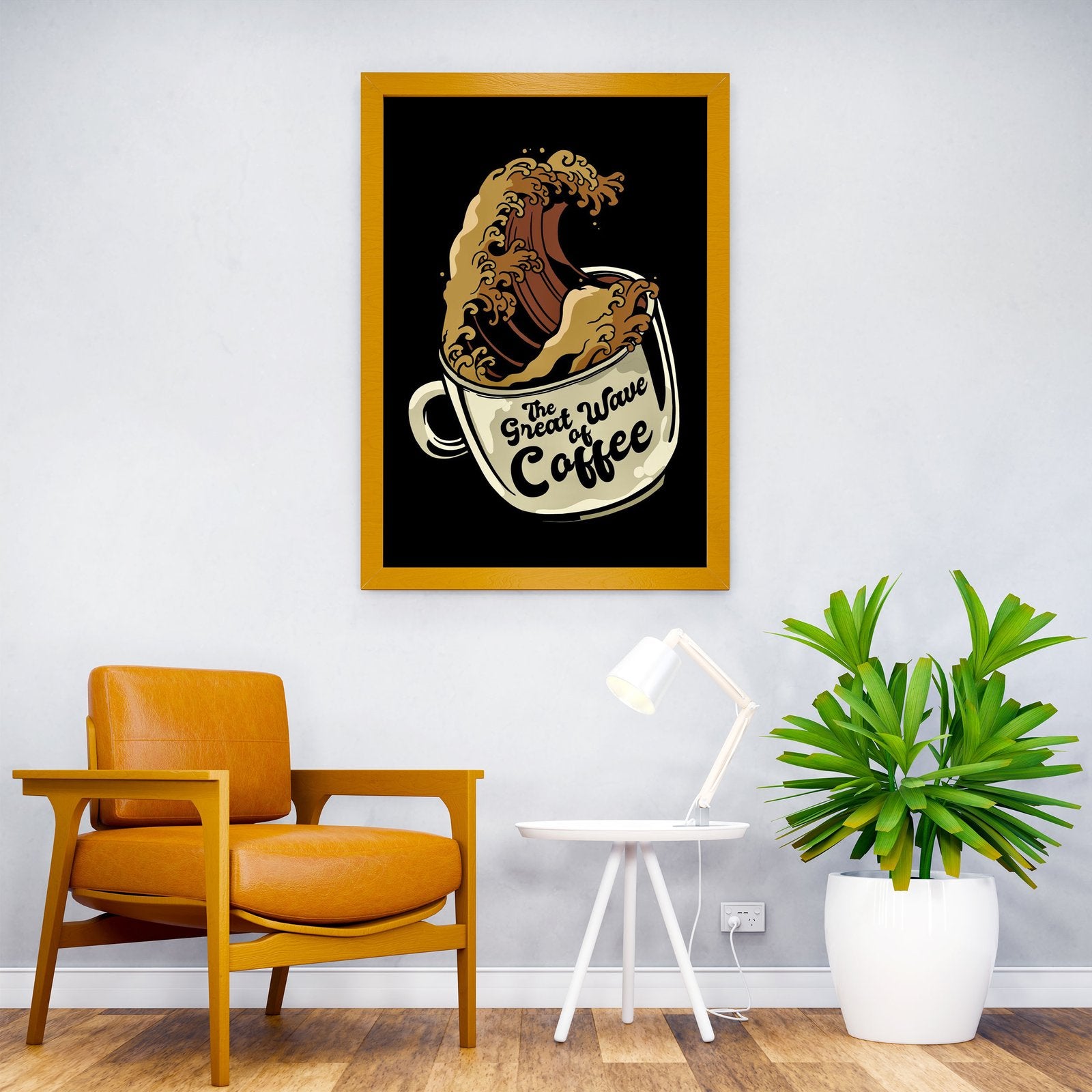 Great wave coffee cup Asian Style Poster | Wall Art for Home & Office | High-Quality Print - High-Quality Visual Display