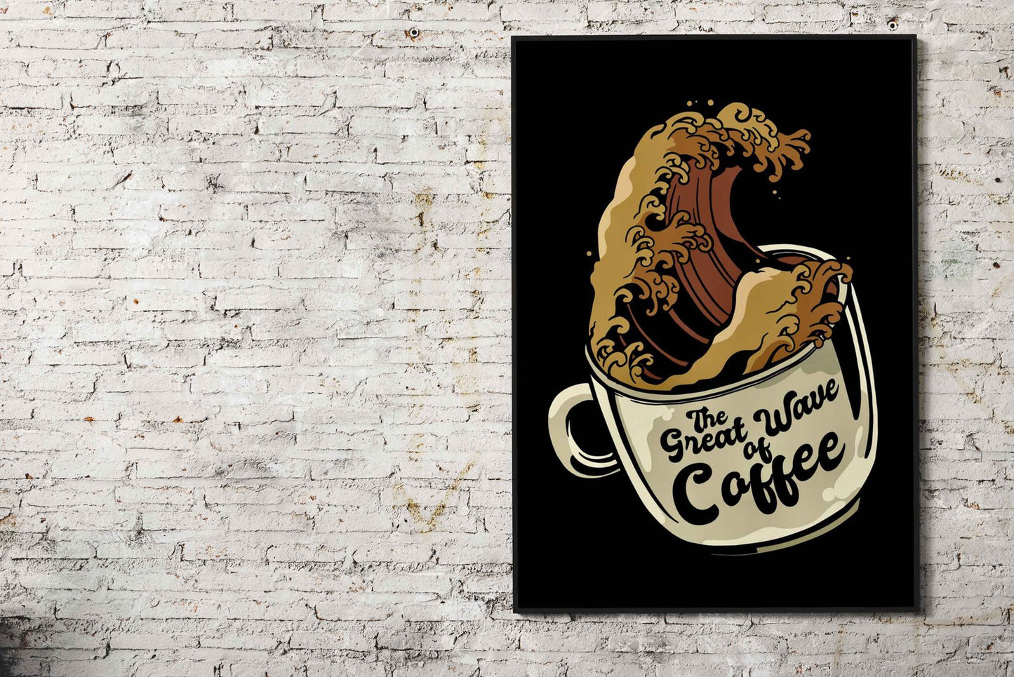 Great wave coffee cup Asian Style Poster | Wall Art for Home & Office | High-Quality Print - High-Quality Visual Display