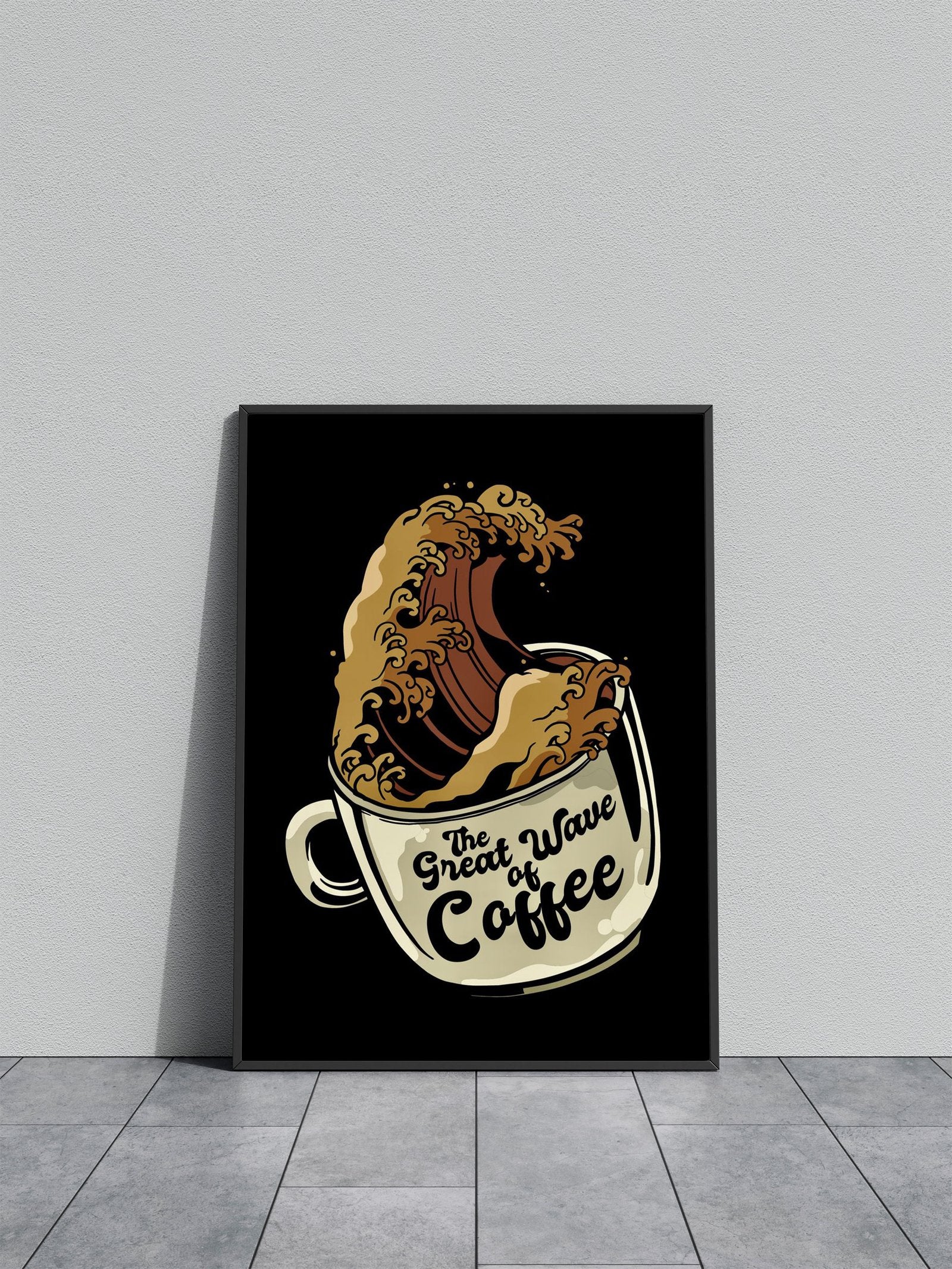 Great wave coffee cup Asian Style Poster | Wall Art for Home & Office | High-Quality Print - High-Quality Visual Display