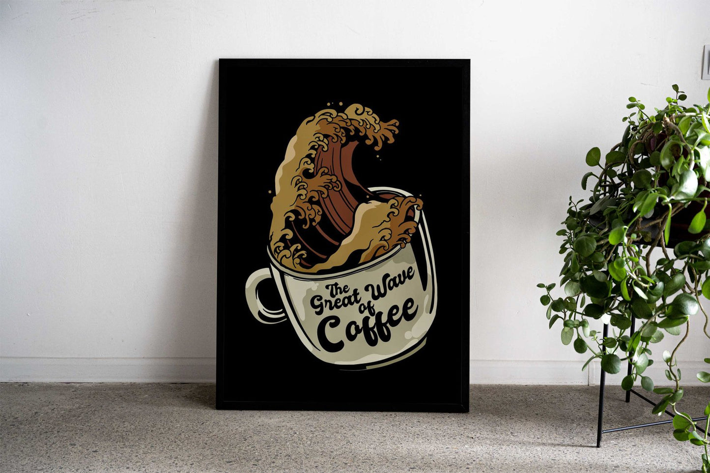 Great wave coffee cup Asian Style Poster | Wall Art for Home & Office | High-Quality Print - High-Quality Visual Display