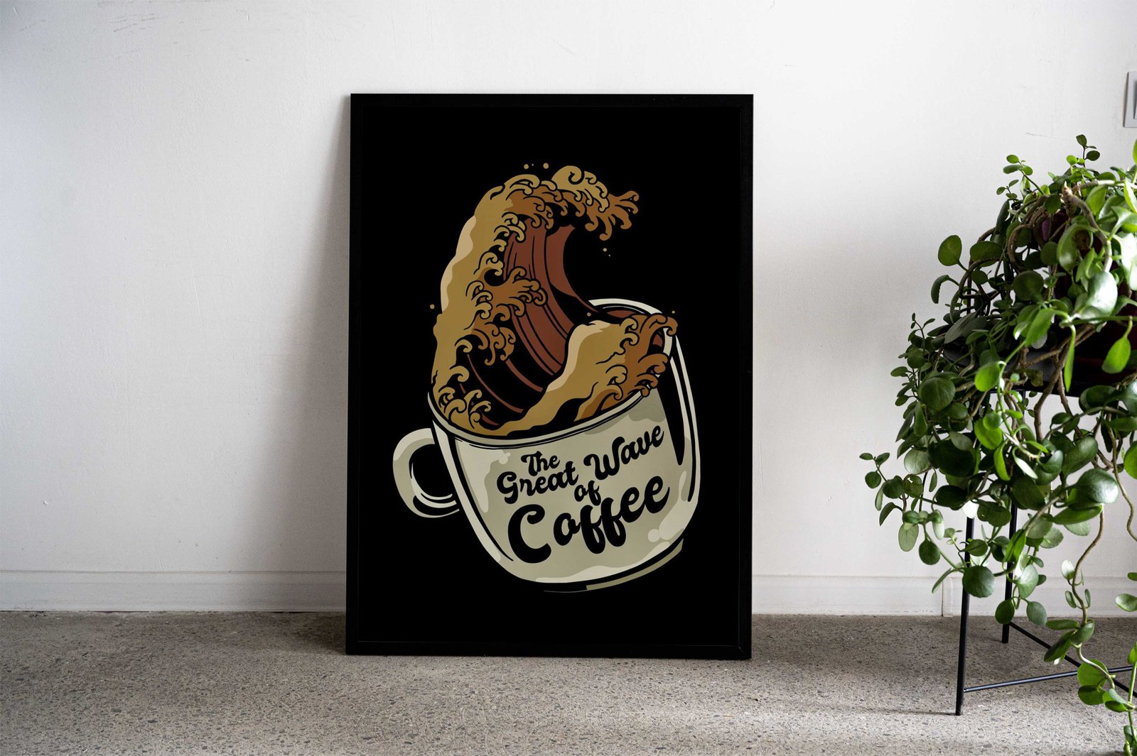 Great wave coffee cup Asian Style Poster | Wall Art for Home & Office | High-Quality Print - High-Quality Visual Display
