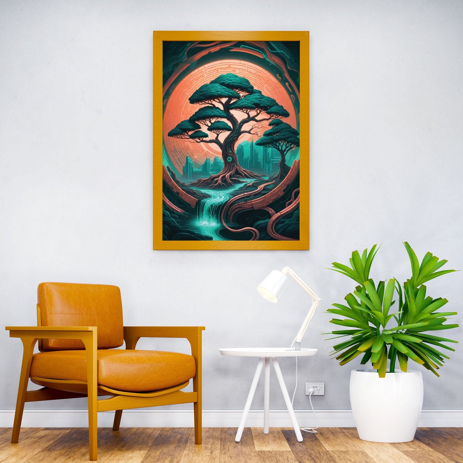 Green Bonsai tree Asian Style Poster | Wall Art for Home & Office | High-Quality Print - High-Quality Visual Display
