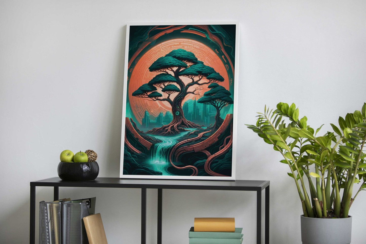 Green Bonsai tree Asian Style Poster | Wall Art for Home & Office | High-Quality Print - High-Quality Visual Display
