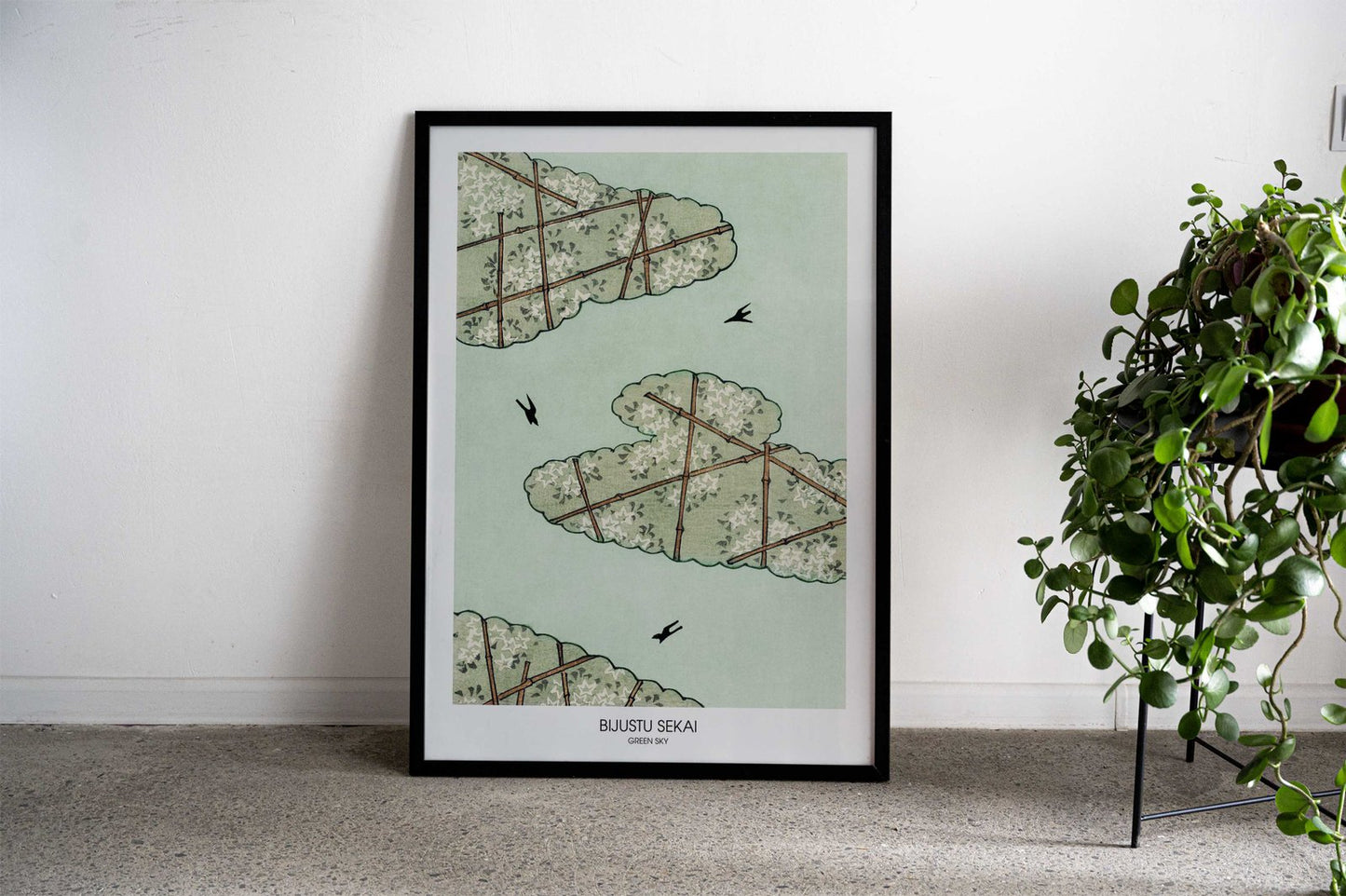 Green street in Japan Asian Style Poster | Wall Art for Home & Office | High-Quality Print