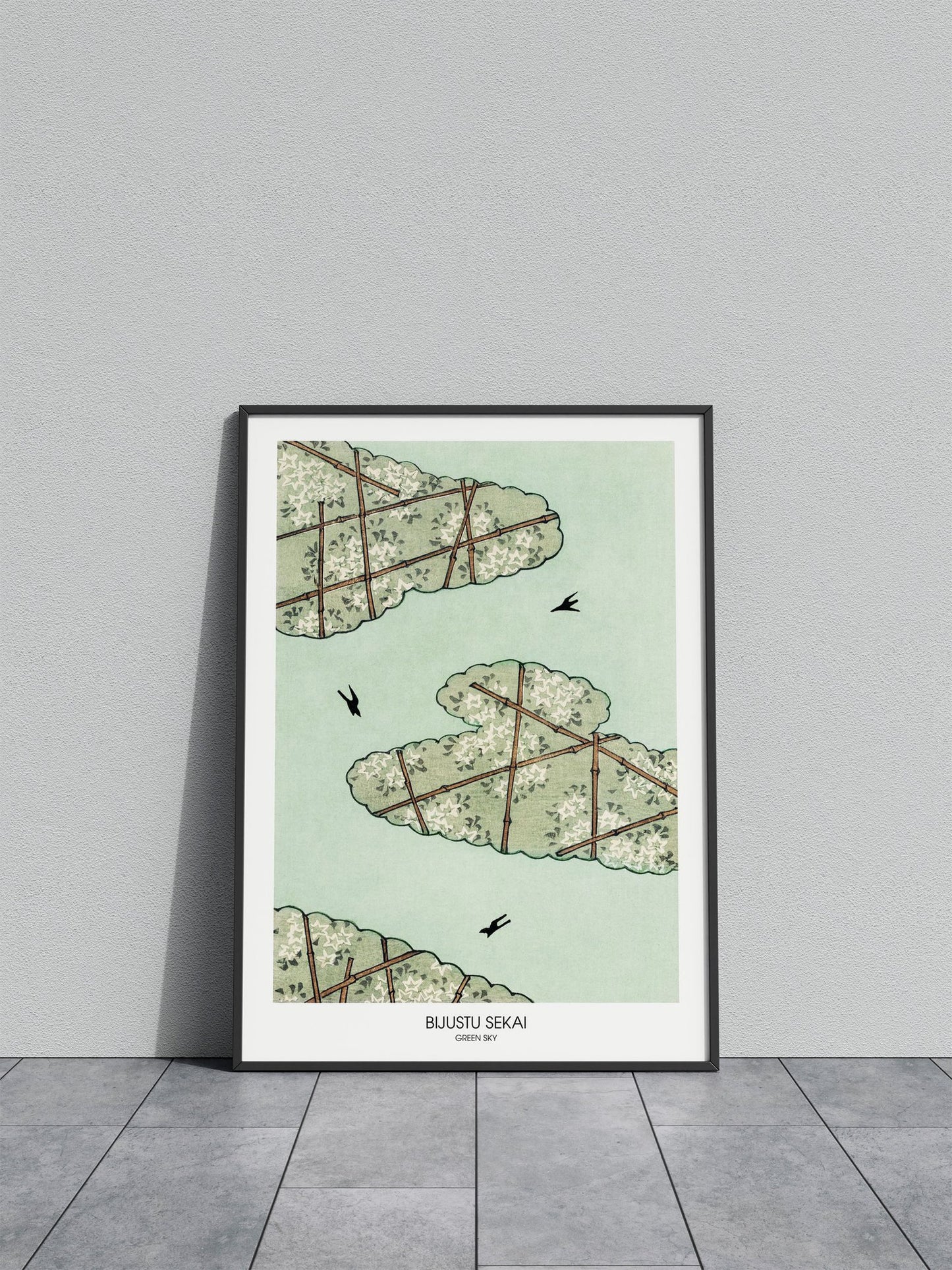 Green street in Japan Asian Style Poster | Wall Art for Home & Office | High-Quality Print