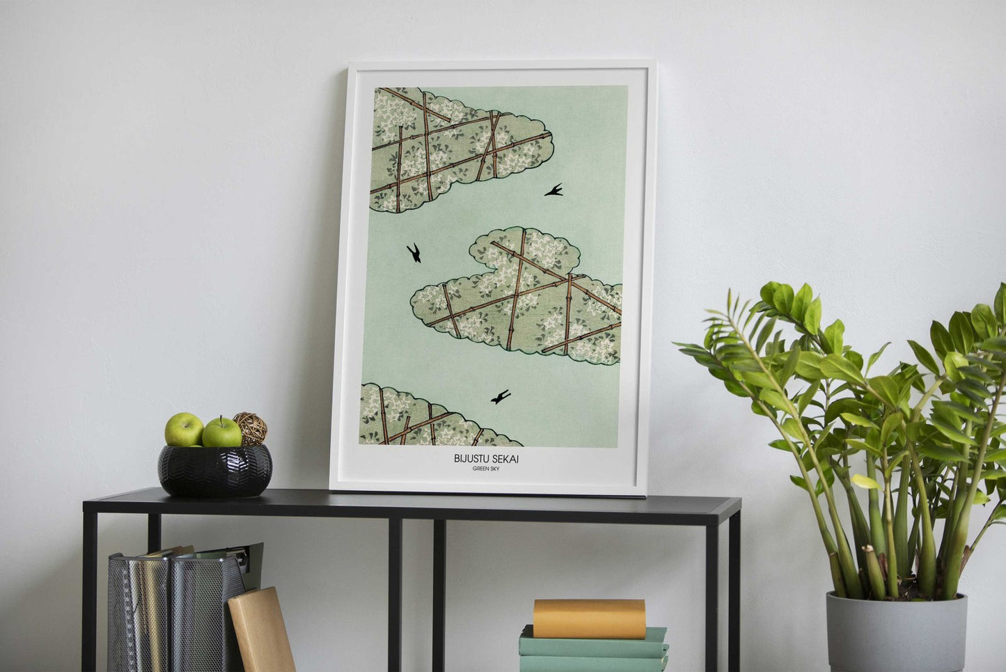 Green street in Japan Asian Style Poster | Wall Art for Home & Office | High-Quality Print