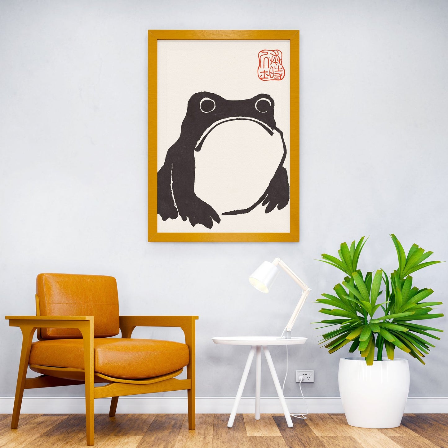 Grumpy Frog Japanese Print Asian Style Poster | Wall Art for Home & Office | High-Quality Print - High-Quality Visual Display