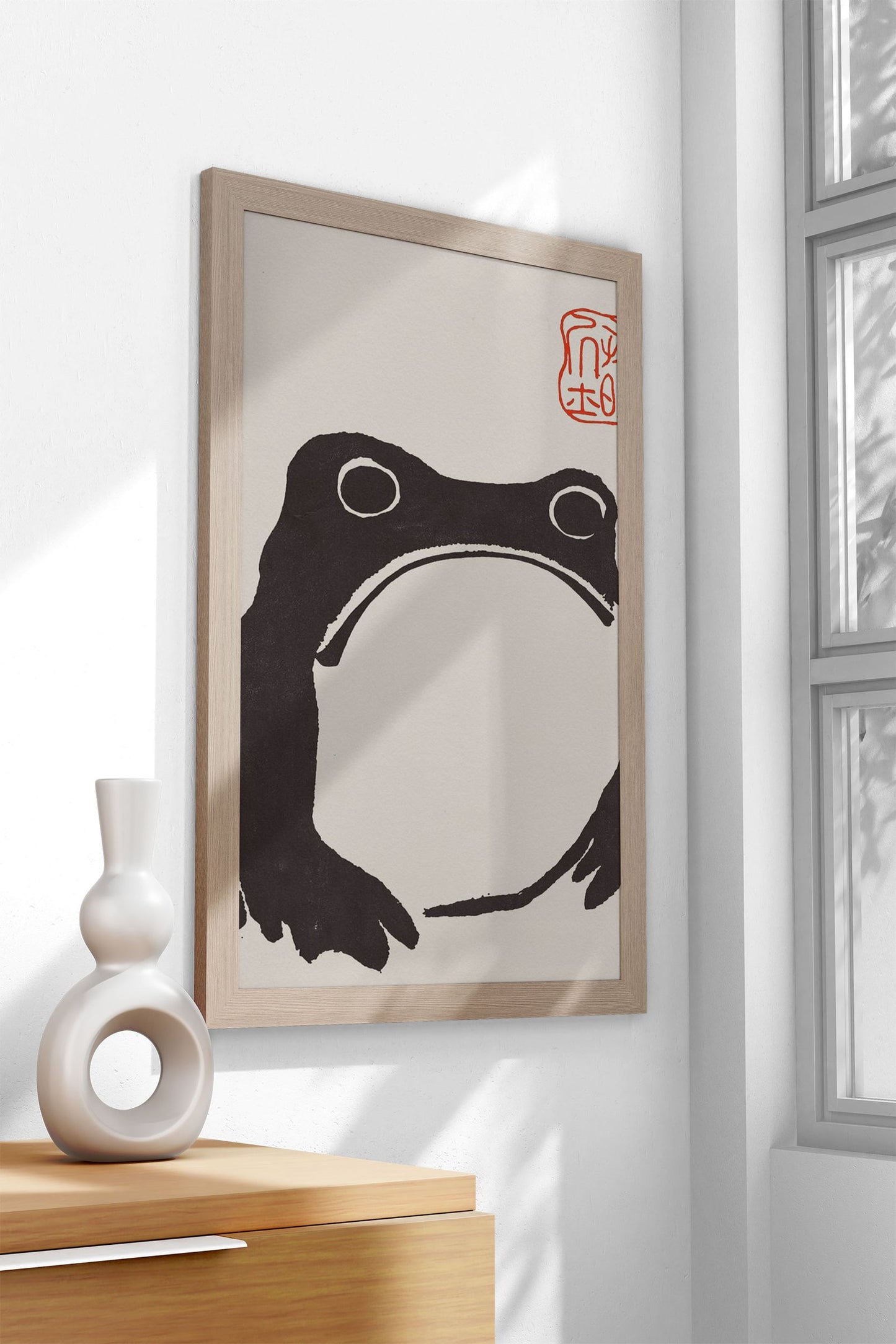 Grumpy Frog Japanese Print Asian Style Poster | Wall Art for Home & Office | High-Quality Print - High-Quality Visual Display