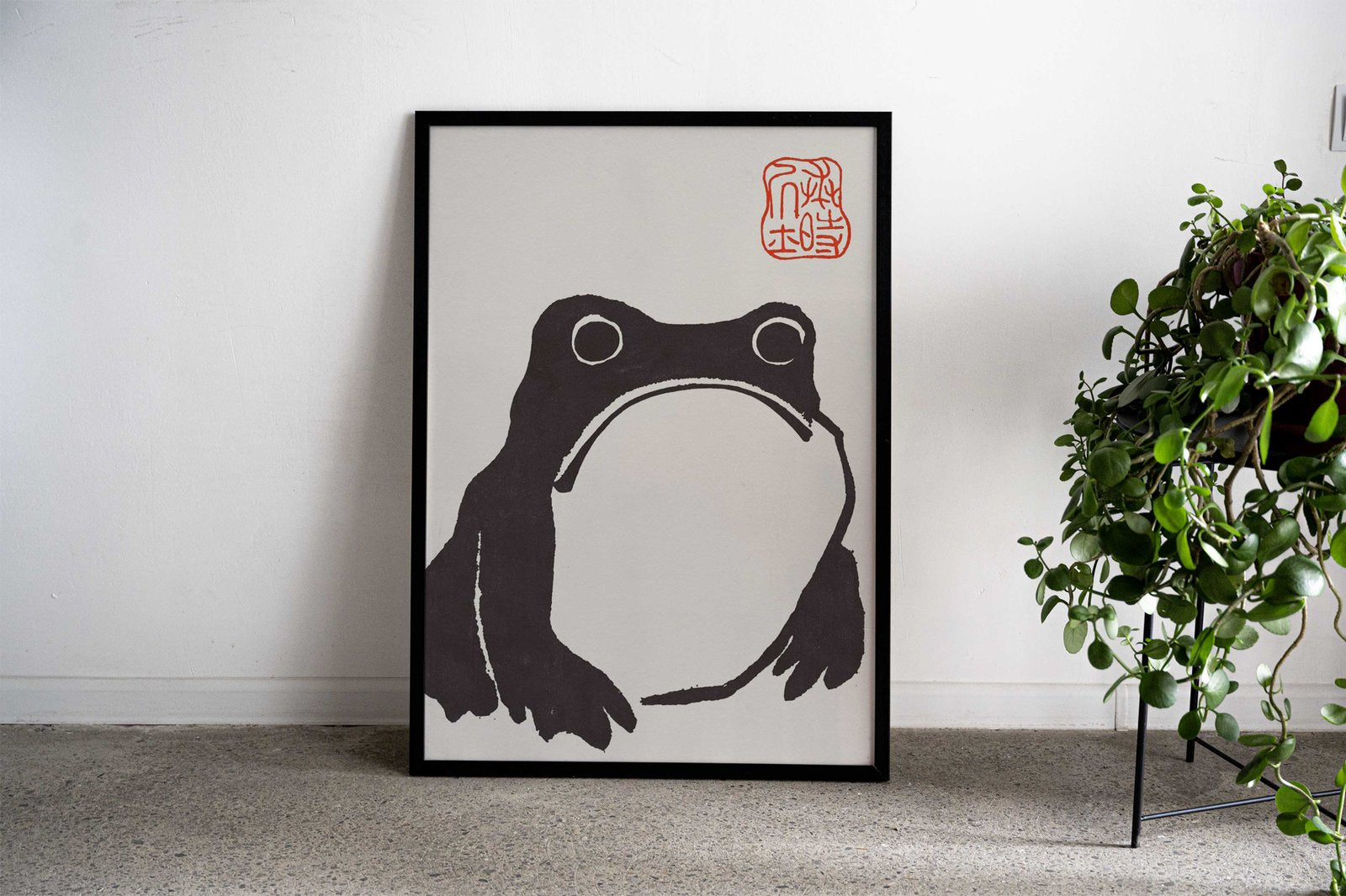 Grumpy Frog Japanese Print Asian Style Poster | Wall Art for Home & Office | High-Quality Print - High-Quality Visual Display