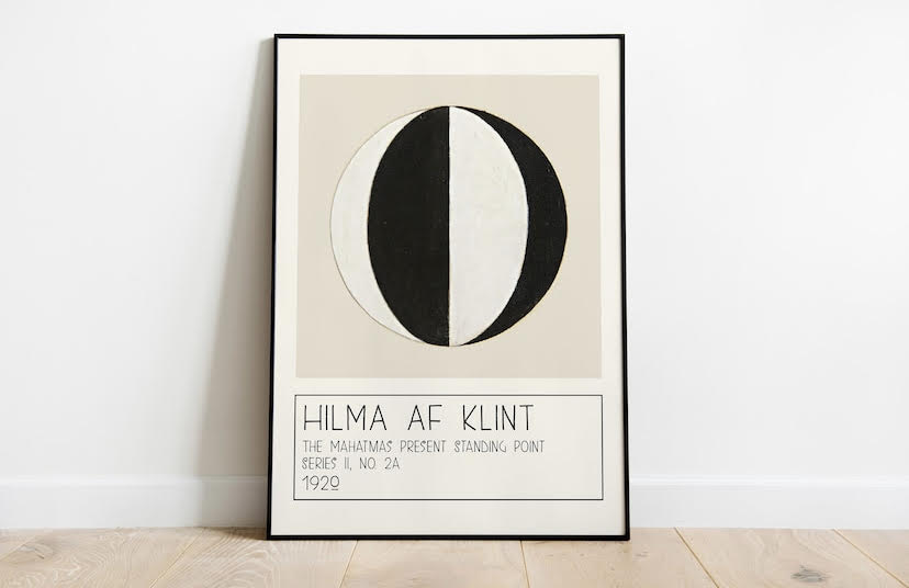 Hilma af Klint Monochrome Minimalist Artwork